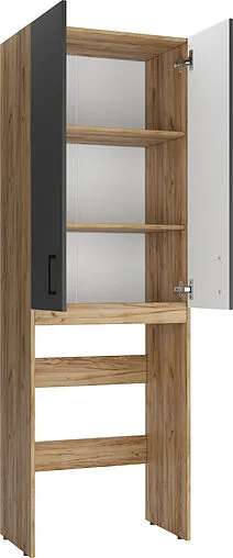 Шкаф над стиральной машиной Домино Craft 65 графит/дуб вотан DCr2219H