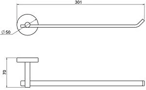 Полотенцедержатель Aquatek Бетта хром AQ4619CR Полотенцедержатель Aquatek Бетта хром AQ4619CR, 2