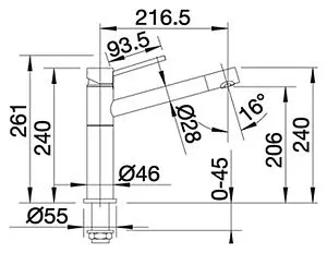 Смеситель для кухни Blanco Alta хром 512319 Смеситель для кухни Blanco Alta хром 512319, 2