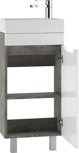 Тумба-умывальник напольная Айсберг Мечта 40 белый/бетон DM2330T+4607152362107