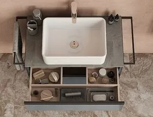 Тумба-умывальник подвесная Roca Domi 80 синий ZRU9307868+ Тумба-умывальник подвесная Roca Domi 80 синий ZRU9307868+, 3