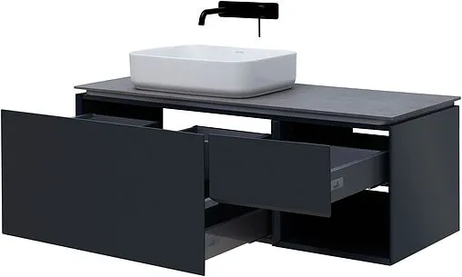 Тумба-умывальник подвесная Allen Brau Infinity 120 L антрацит 1.21006.AM+