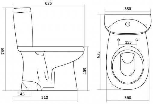 Унитаз-компакт Santek Анимо белый 1WH302133