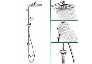 Душевая система без смесителя Hansgrohe Crometta S 240 1jet EcoSmart Reno хром 27270000 Душевая система без смесителя Hansgrohe Crometta S 240 1jet EcoSmart Reno хром 27270000, 4