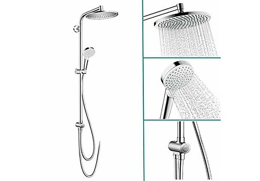 Душевая система без смесителя Hansgrohe Crometta S 240 1jet EcoSmart Reno хром 27270000
