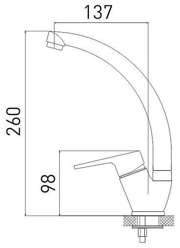 Смеситель для кухни Gross Aqua Delta хром 3205268C-A02