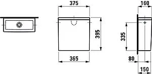 Бачок для унитаза Laufen New Classic белый 8.2885.2.000.872.1 Бачок для унитаза Laufen New Classic белый 8.2885.2.000.872.1, 2