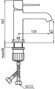 Смеситель для раковины Damixa Sirius хром 860210000, 2