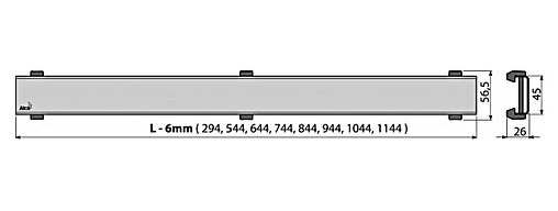 Решетка для лотка 844мм AlcaPlast Design-850Antic
