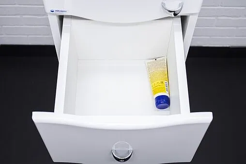 Шкаф-пенал напольный Айсберг Волна 30 L белый DA1005P