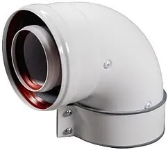 Колено стартовое коаксиальное Ø 60/100мм (алюм.) Baxi MT71410142