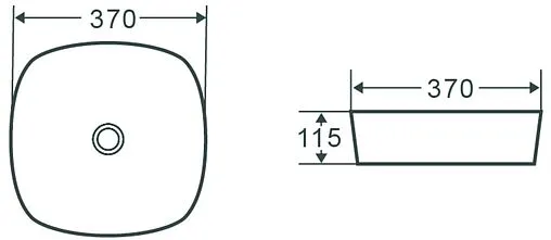 Раковина Terminus Классик 37 белый 02RN37x37x11W