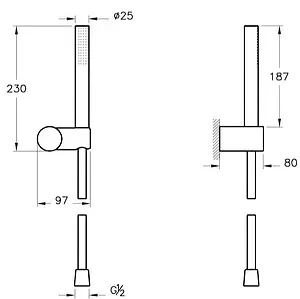 Душевой набор VitrA Origin медь A4554326, 2