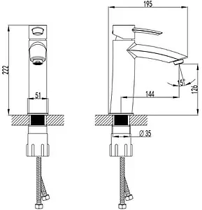 Смеситель для раковины Lemark Atlantiss хром LM3237C Смеситель для раковины Lemark Atlantiss хром LM3237C, 2