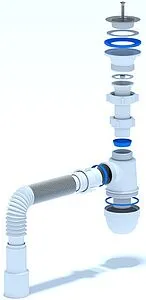 Сифон бутылочный для мойки Ани Пласт C0115, 3