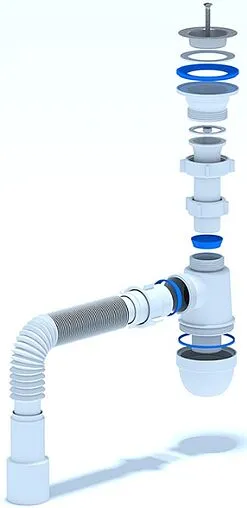 Сифон бутылочный для мойки Ани Пласт C0115 Сифон бутылочный для мойки Ани Пласт C0115