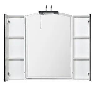 Шкаф-зеркало Aquanet Асти 105 белый/чёрный 178241, 3