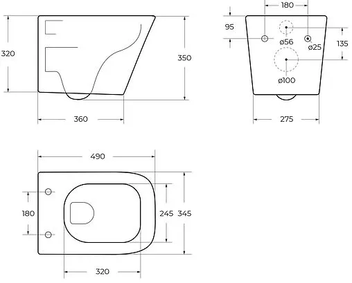Унитаз подвесной безободковый BelBagno Ardente Tornado белый BB520CH-TOR/SC