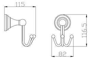 Крючок тройной Rav Slezak Morava retro золото MKA0105Z Крючок тройной Rav Slezak Morava retro золото MKA0105Z, 2