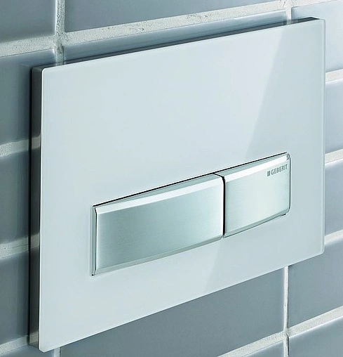 Клавиша смыва для унитаза Geberit Sigma 50 115.788.11.5 кнопки/алюминий матовый, панель/альпийский белый