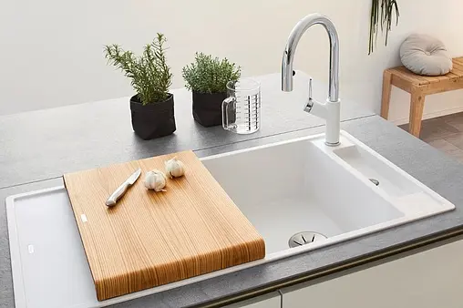 Мойка кухонная Blanco Axia III 6 S 100 (доска ясень) белый 523504