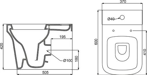 Чаша унитаза BelBagno Marco белый BB118CP