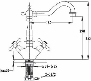 Смеситель для кухни GranFest бронза 20608 Смеситель для кухни GranFest бронза 20608, 2