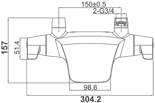 Термостат для ванны D&K Bayern Potsdam хром DA2143201 Термостат для ванны D&K Bayern Potsdam хром DA2143201