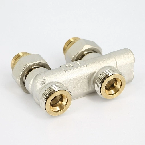 Узел нижнего подключения радиатора перекрестный прямой ¾&quot;ек x ¾&quot;нг (½&quot;н) Uni-Fitt 196N3011