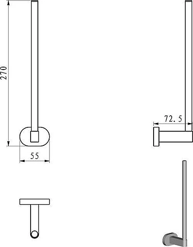 Держатель для запасных рулонов Ravak Chrome хром X07P318 Держатель для запасных рулонов Ravak Chrome хром X07P318