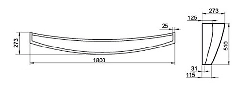 Панель для ванны фронтальная Ravak EVOLUTION 180 белый CZ11000A00