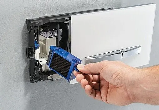 Модуль с автоматическим пуском и приемником для цилиндриков Geberit DuoFresh 115.050.21.1 Модуль с автоматическим пуском и приемником для цилиндриков Geberit DuoFresh 115.050.21.1