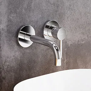 Смеситель для раковины из стены Damixa Scandinavian Pure хром 360260000, 4