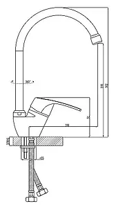 Смеситель для кухни Rossinka хром D40-23 Смеситель для кухни Rossinka хром D40-23, 2