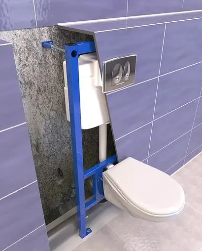 Инсталляция для подвесного унитаза Set 3 в 1 Ани Пласт WCP1111 с кнопкой хром глянцевый Инсталляция для подвесного унитаза Set 3 в 1 Ани Пласт WCP1111 с кнопкой хром глянцевый