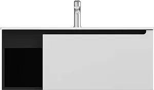 Тумба-умывальник подвесная ISVEA Onda Plus 100 белый/антрацит 21OPS087100I+10SL50101SV, 5