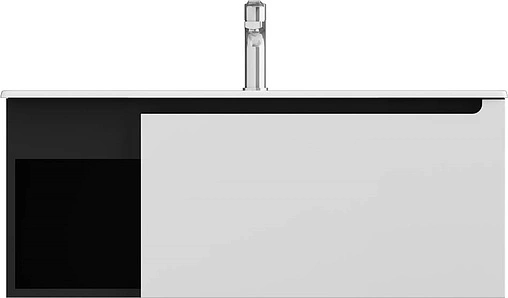 Тумба-умывальник подвесная ISVEA Onda Plus 100 белый/антрацит 21OPS087100I+10SL50101SV