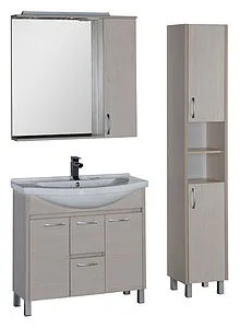 Шкаф-зеркало Aquanet Донна 80 R дуб белый 00169039, 5