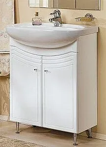 Тумба-умывальник напольная Aquaton Домус 65 белый 1A0552K1DO010, 3