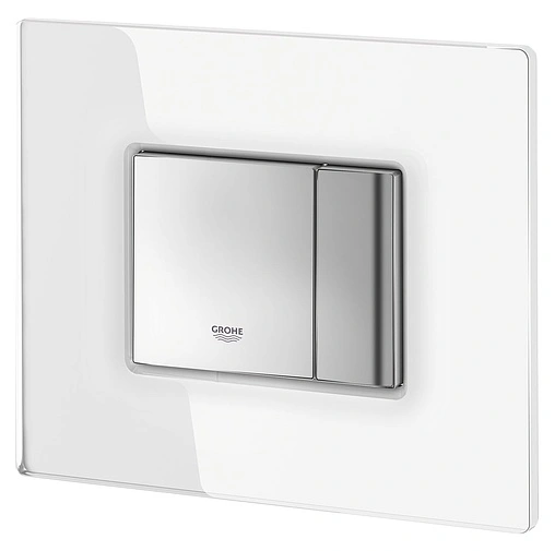 Клавиша смыва для унитаза Grohe Skate Cosmopolitan Glass 38845MF0 кнопки/хром глянцевый, панель/стекло белый Клавиша смыва для унитаза Grohe Skate Cosmopolitan Glass 38845MF0 кнопки/хром глянцевый, панель/стекло белый