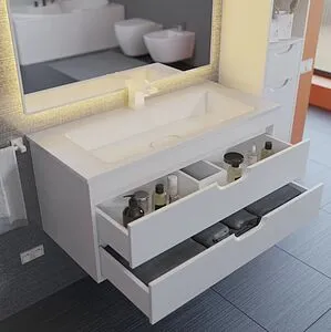 Тумба-умывальник подвесная Uperwood UPD Modul 95 белый матовый 393020552 Тумба-умывальник подвесная Uperwood UPD Modul 95 белый матовый 393020552, 5