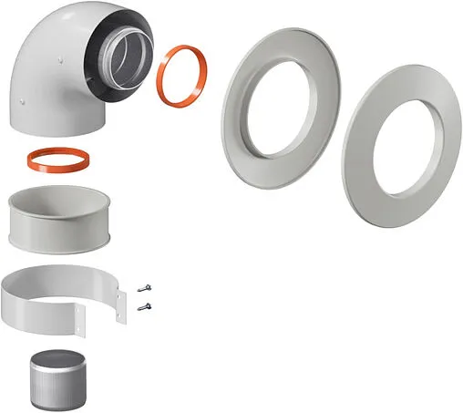 Колено стартовое коаксиальное Ø 60/100мм (алюм.) Krats K-01B