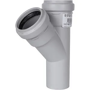 Тройник внутренний бесшумный D=58x58мм Угол 45° Stout SKB-0015-585845, 1
