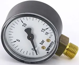 Манометр радиальный Watts MRP 63мм 16 бар ¼" 10007725 Манометр радиальный Watts MRP 63мм 16 бар ¼" 10007725, 2