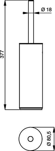 Ёршик для унитаза Ideal Standard Connect хром N1396AA