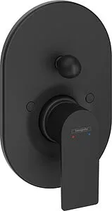 Смеситель для ванны скрытого монтажа Hansgrohe Rebris E чёрный матовый 72459670, 1