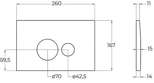 Клавиша смыва для унитаза BelBagno BB083ORO.MAT золото матовое