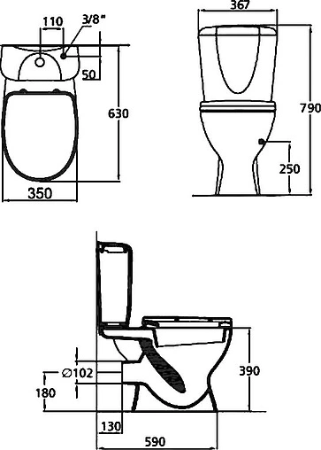 Унитаз-компакт Ideal Standard Ecco белый W904201