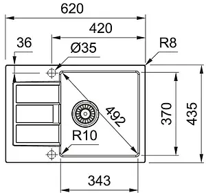 Мойка кухонная Franke Sirius S2D 611-62/435 оникс 143.0628.288 Мойка кухонная Franke Sirius S2D 611-62/435 оникс 143.0628.288, 2