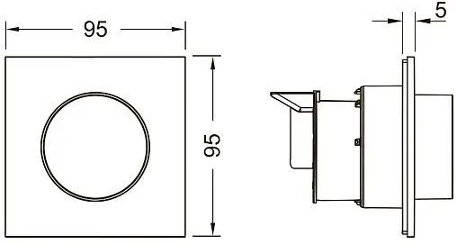 Пневматический дистанционный привод смыва TECEflushpoint 9240984 белый глянцевый